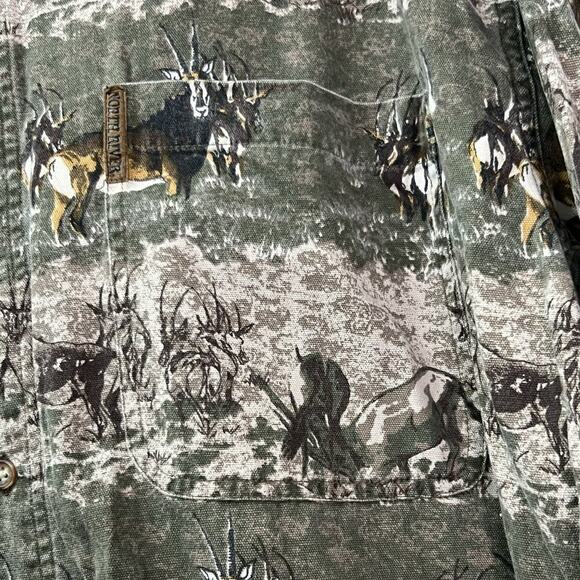North River Button Down Shirt Mens‎ LT Long Sleeve Hunting Outdoor Deer Camo - Picture 4 of 13